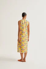 Citrus print midi dress COMPANIA FANTASTICA SS26 - Image 3