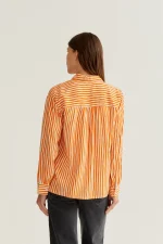 Πουκάμισο με στάμπα Lavagna Orange COMPANIA FANTASTICA SS26 - Image 3