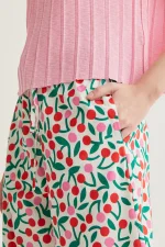 Παντελόνι από 100% βαμβάκι με μπορντό τύπωμα COMPANIA FANTASTICA SS26 - Image 4