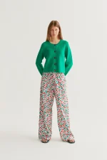 Πράσινη πλεκτή ζακέτα με μεγάλα κουμπιά COMPANIA FANTASTICA SS26 - Image 4