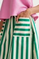 Μίντι φούστα με τύπωμα μπαμπού πράσινο COMPANIA FANTASTICA SS26 - Image 4