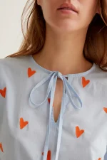 Top with embroidered hearts COMPANIA FANTASTICA SS26 - Image 4