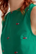 Top with Green Cherries print COMPANIA FANTASTICA SS26 - Image 4