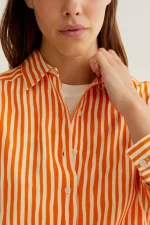 Πουκάμισο με στάμπα Lavagna Orange COMPANIA FANTASTICA SS26 - Image 4