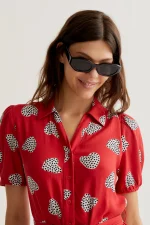 Φόρεμα μίντι με κόκκινο print Harmony COMPANIA FANTASTICA SS26 - Image 5