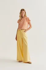 Yellow wide leg trousers COMPANIA FANTASTICA SS26 - Image 5