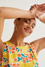 Citrus print midi dress COMPANIA FANTASTICA SS26 - Image 5