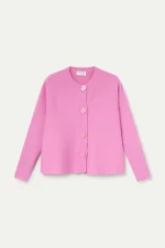 Ροζ πλεκτή ζακέτα με κουμπιά COMPANIA FANTASTICA SS26 - Image 6