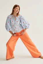 Top with embroidered hearts COMPANIA FANTASTICA SS26 - Image 6