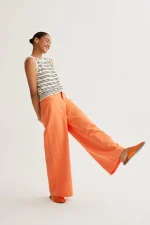 Orange wide leg trousers COMPANIA FANTASTICA SS26 - Image 6