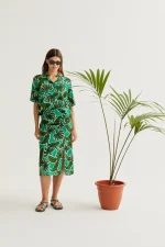 Φούστα Midi με στάμπα φοίνικα COMPANIA FANTASTICA SS26 - Image 6