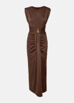 Maxi dress with ruffles in satin look LYNNE SS26