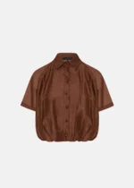 Κροπ πουκάμισο με μπαλούν τελείωμα LYNNE SS26