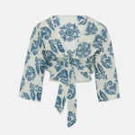 Εμπριμέ μπλούζα με δέσιμο μπροστά LYNNE SS26