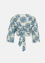 Εμπριμέ μπλούζα με δέσιμο μπροστά LYNNE SS26