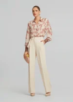 Printed shirt with contrasting cuffs LYNNE SS26 - Image 2