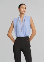 Sleeveless wrap blouse with necklace LYNNE SS26 - Image 2