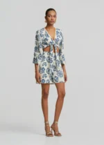 Εμπριμέ μπλούζα με δέσιμο μπροστά LYNNE SS26 - Image 2