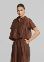 Κροπ πουκάμισο με μπαλούν τελείωμα LYNNE SS26 - Image 3