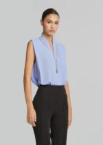 Sleeveless wrap blouse with necklace LYNNE SS26 - Image 3