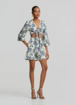 Εμπριμέ μπλούζα με δέσιμο μπροστά LYNNE SS26 - Image 3