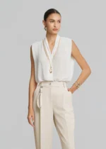 Sleeveless wrap blouse with necklace LYNNE SS26 - Image 3