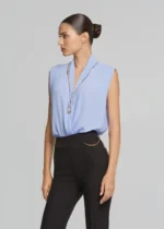 Sleeveless wrap blouse with necklace LYNNE SS26 - Image 4