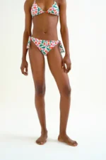 Σλιπ μπικίνι με δέσιμο και print κερασιού COMPANIA FANTASTICA SS26