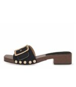 ΓΥΝΑΙΚΕΙΟ CLOGS ΜΑΥΡΟ ΚΑΣΤΟΡΙ SEVEN SS26