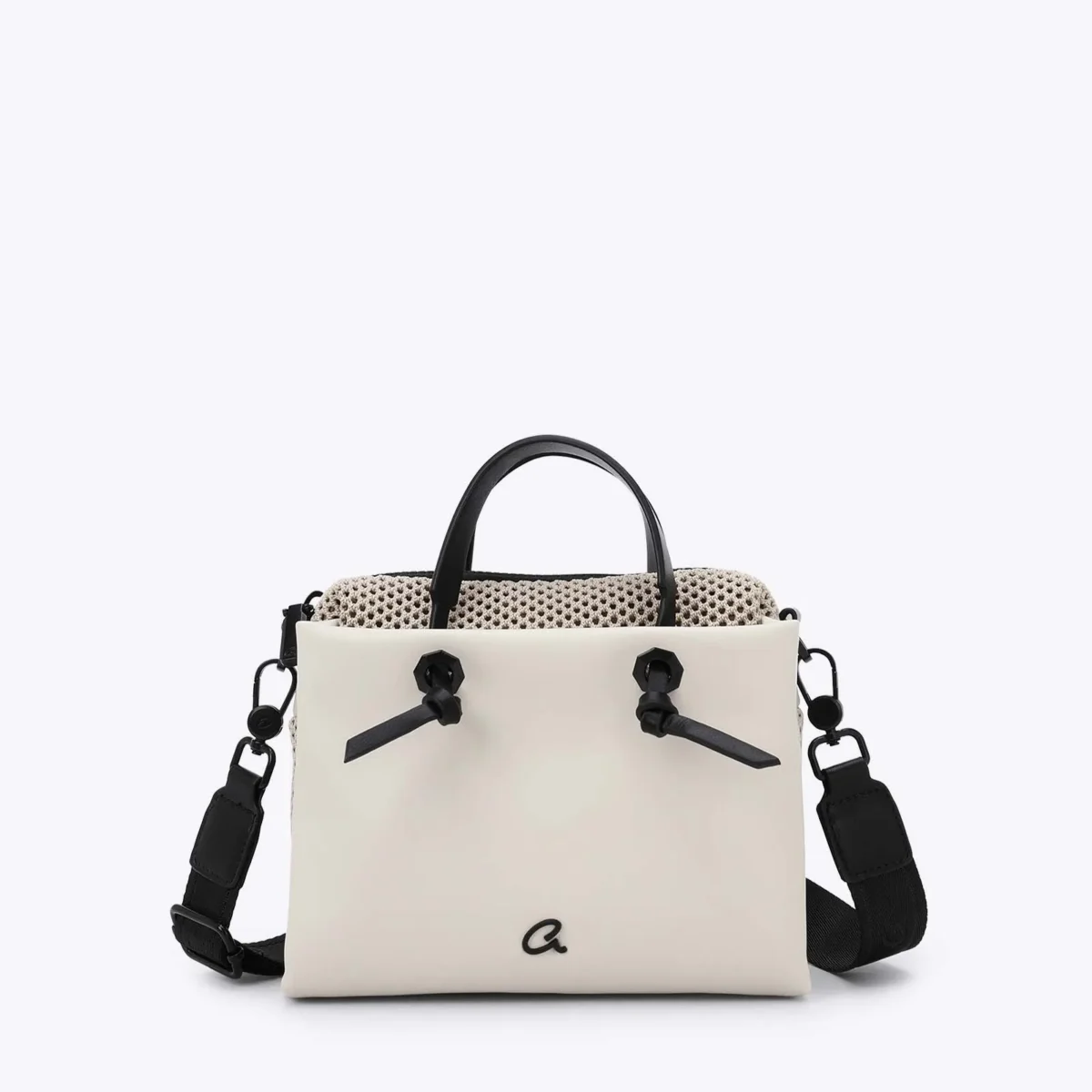 CROSSBODY BAG WITH NET EFFECT FABRIC AXEL SS26