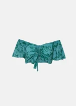 Printed top with ruffles and tie front LYNNE SS26