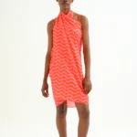 Σαρόνγκ με στάμπα Wave Red & Pink COMPANIA FANTASTICA SS26