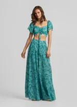 Printed top with ruffles and tie front LYNNE SS26 - Image 2
