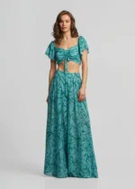 Printed top with ruffles and tie front LYNNE SS26 - Image 3
