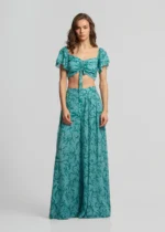 Printed top with ruffles and tie front LYNNE SS26 - Image 4