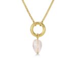 Beach Crystal Necklace Gold/Light Pink EDBLAD SS26