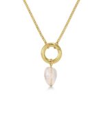 Beach Crystal Necklace Gold/Light Pink EDBLAD SS26
