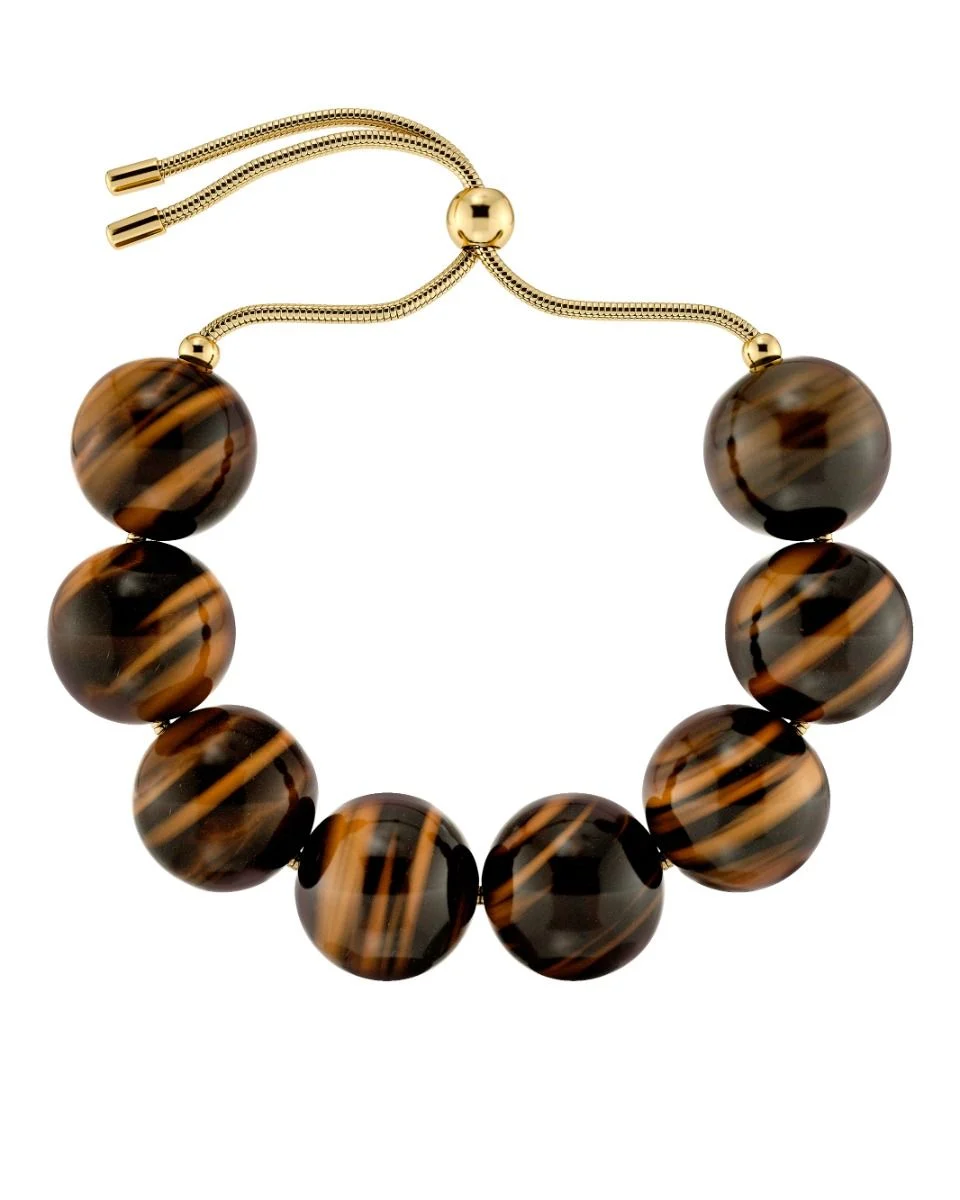 1 Aura Bracelet Maxi Gold/Brown EDBLAD SS26 - Image 1