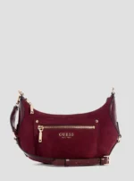 Red marsha suede mini crossbody bag GUESS SS26