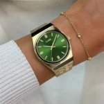 Retro 70s Watch Steel, Forest Green, Gold Colour CLUSE SS26 - Image 2