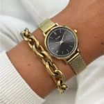 Boho Chic Petite Watch Mesh Crystals, Grey, Gold Colour CLUSE SS26 - Image 2