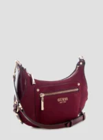 Red marsha suede mini crossbody bag GUESS SS26 - Image 2