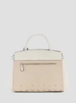 White logo melinda triple compartment satchel bag GUESS SS26 - Image 5