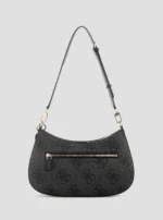 Black logo noelle ii top zip shoulder bag GUESS SS26 - Image 5