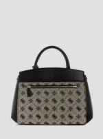 Black logo melinda triple compartment satchel bag GUESS SS26 - Image 5