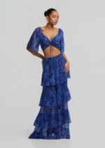 Εμπριμέ butterfly τοπ με σούρες LYNNE SS26 - Image 5