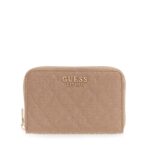Pale mocha πορτοφόλι isemay με μεσαίο φερμουάρ GUESS SS26