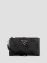 Πορτοφόλι Black logo laurel double zip organiser GUESS SS26