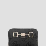 Πορτοφόλι Black logo janie medium zip around GUESS SS26