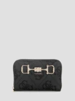 Πορτοφόλι Black logo janie medium zip around GUESS SS26